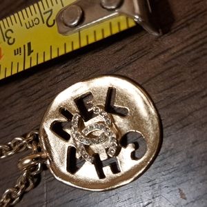 Chanel gold chain with diamond pendant